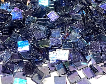 Mosaico in vetro colorato iridescente viola da 3/8"