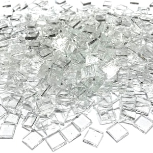 3/8&quot; Clear Stained Glass Mosaic Tiles