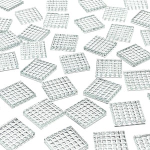 3/4&quot; Clear Stained Glass Mosaic Tiles