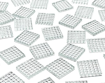 3/4" Clear Stained Glass Mosaic Tiles
