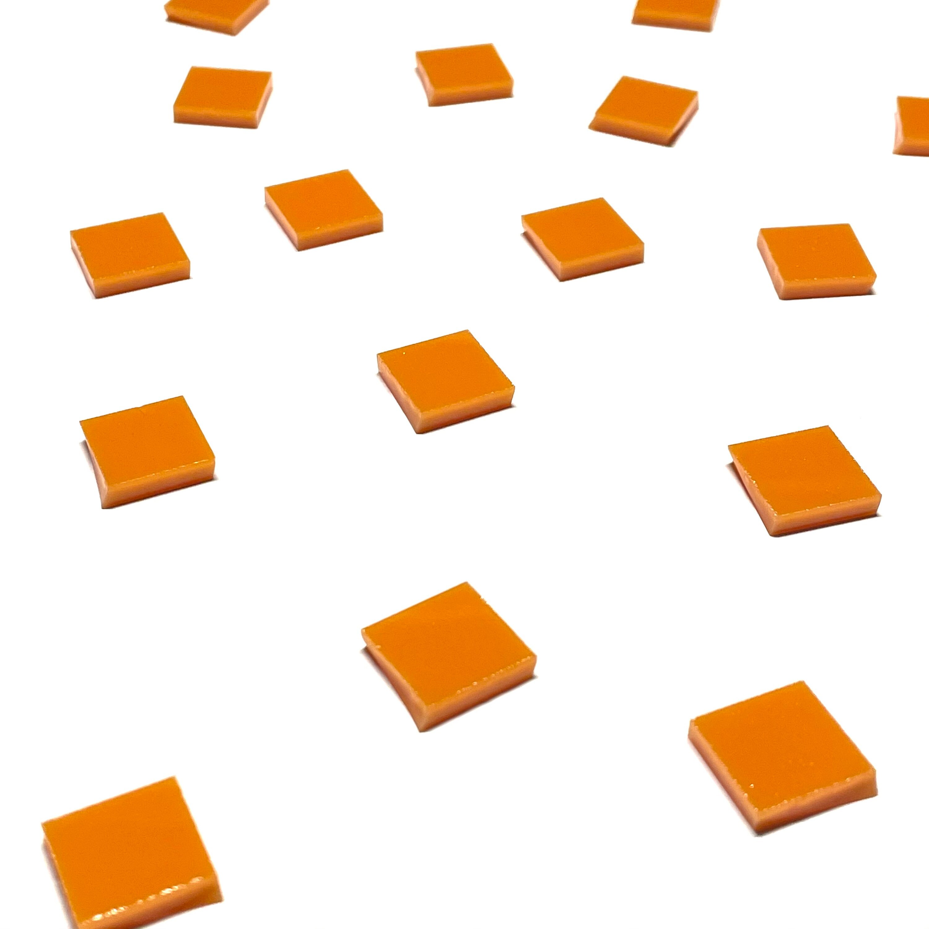 1/2 Orange Stained Glass Mosaic Tiles Etsy