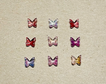 40 Glass Butterfly Cabochons
