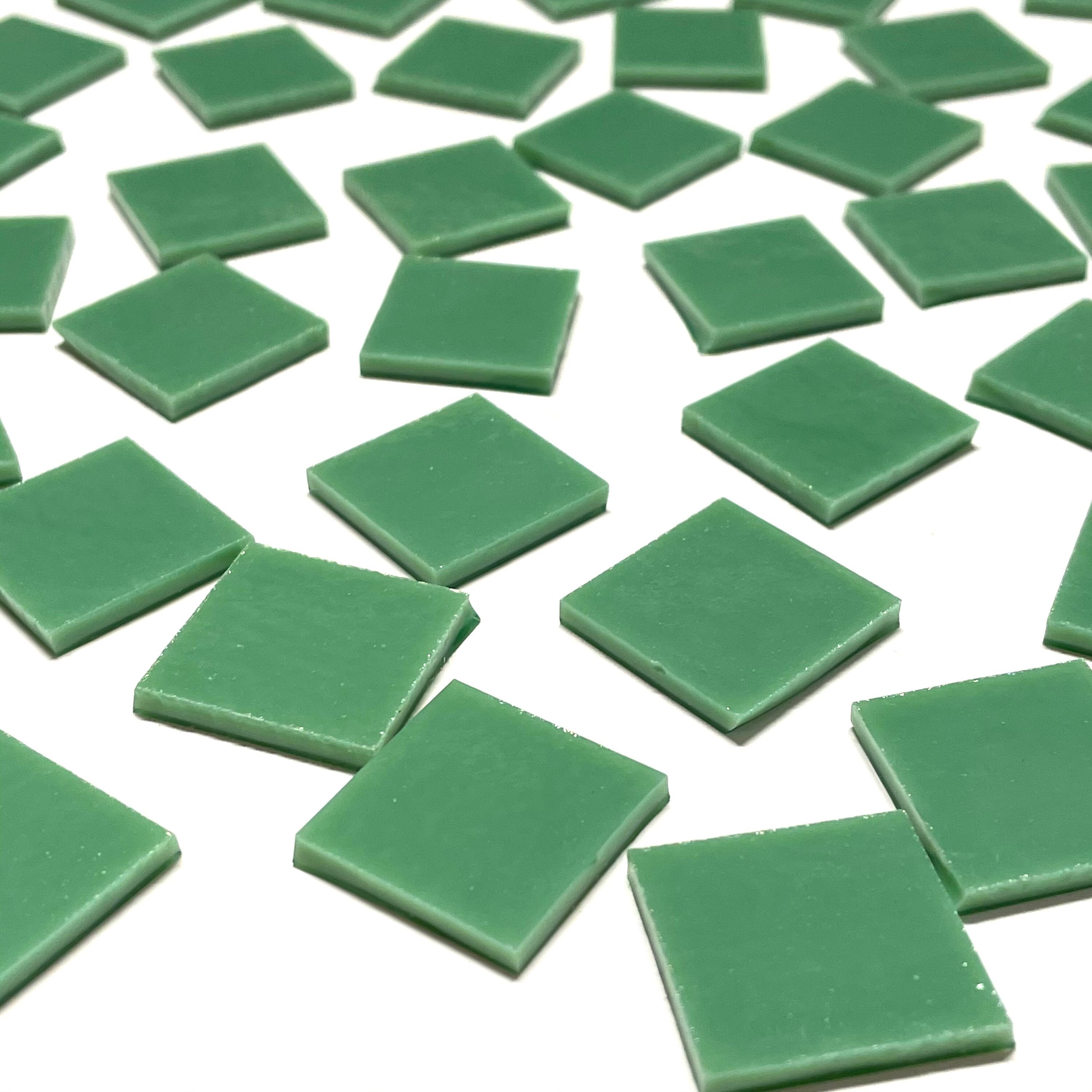 3/4 Green Stained Glass Mosaic Tiles Etsy