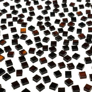 1/4&quot; Transparent Brown Stained Glass Mosaic Tiles