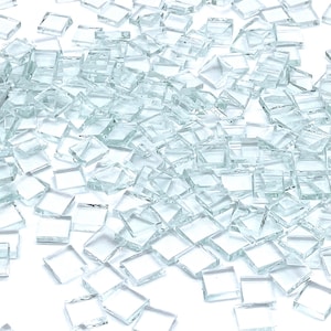 3/8&quot; Clear Stained Glass Mosaic Tiles