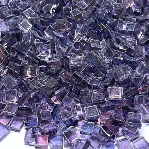 1/4 Transparent Purple Stained Glass Mosaic Tiles image 7