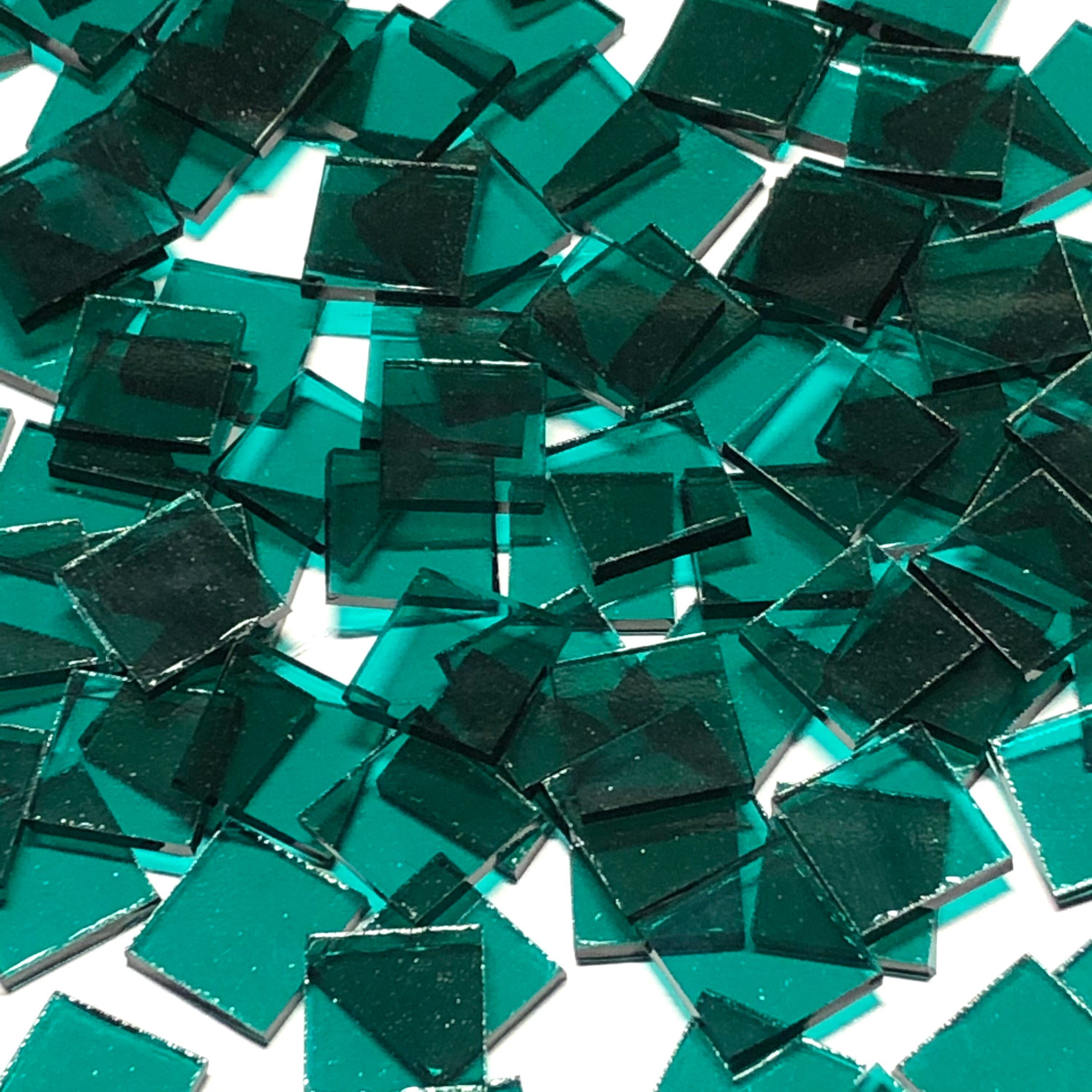3/4 Green Stained Glass Mosaic Tiles Etsy