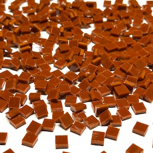 1/4&quot; Opaque Terra Cotta Stained Glass Mosaic Tiles