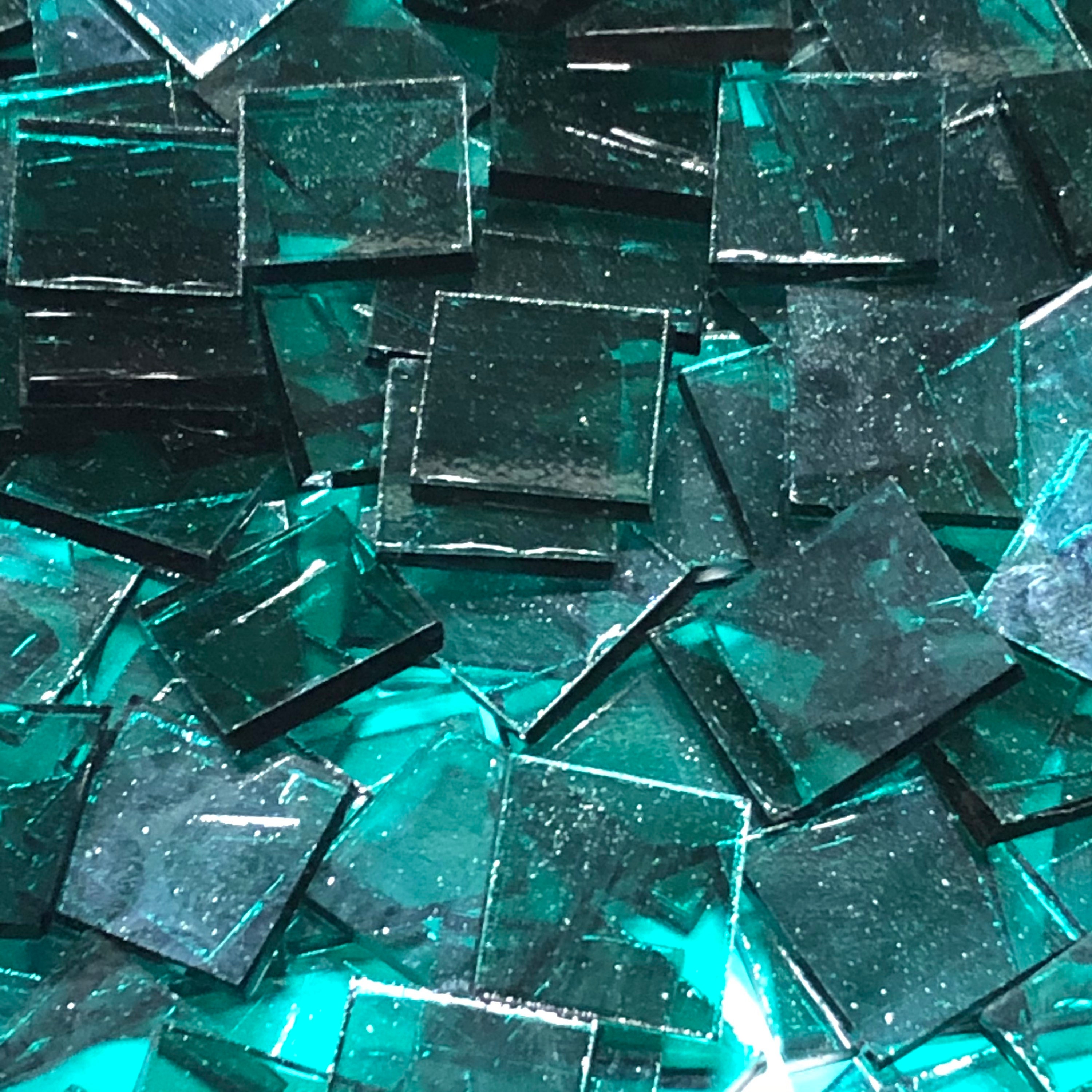 3/4 Green Stained Glass Mosaic Tiles Etsy