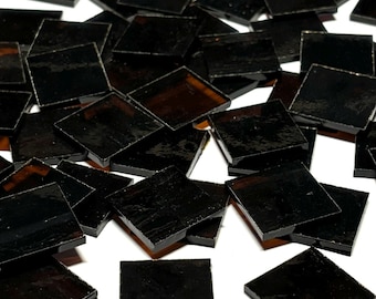 1" Transparent Brown Stained Glass Mosaic Tiles