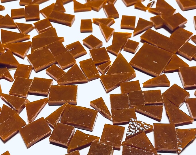Burnt Orange Stained Glass Mosaic Tile Mix Etsy