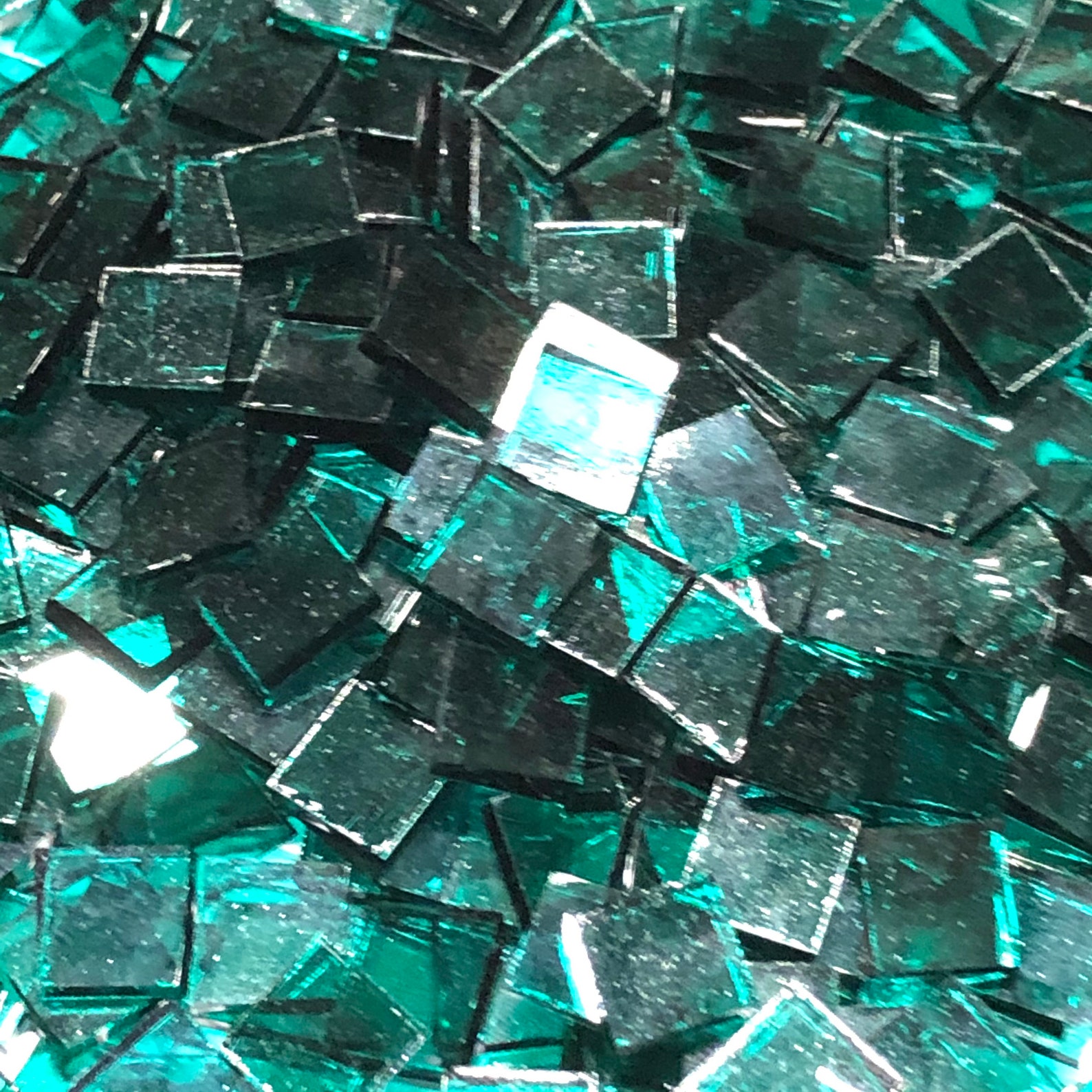 1/2 Green Stained Glass Mosaic Tiles Etsy