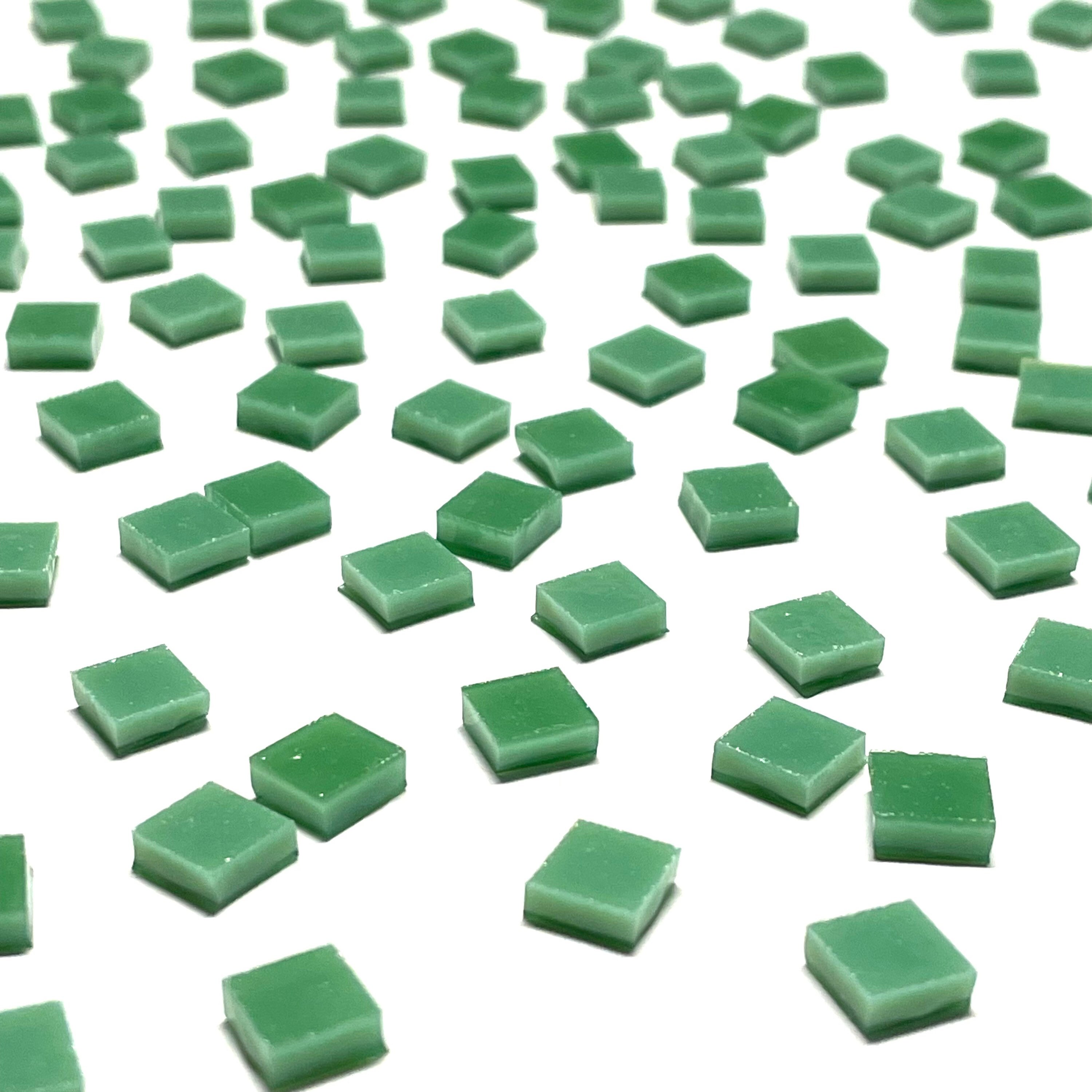 1/4 Green Stained Glass Mosaic Tiles Etsy