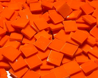 1/2” Opaque Orange Stained Glass Mosaic Tiles