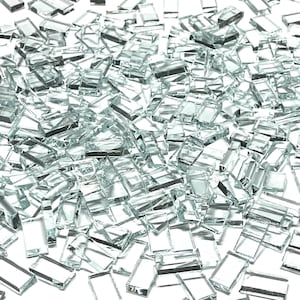Small Clear Stained Glass Mosaic Tile Border Pieces