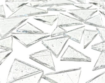 Clear Stained Glass Mosaic Triangles