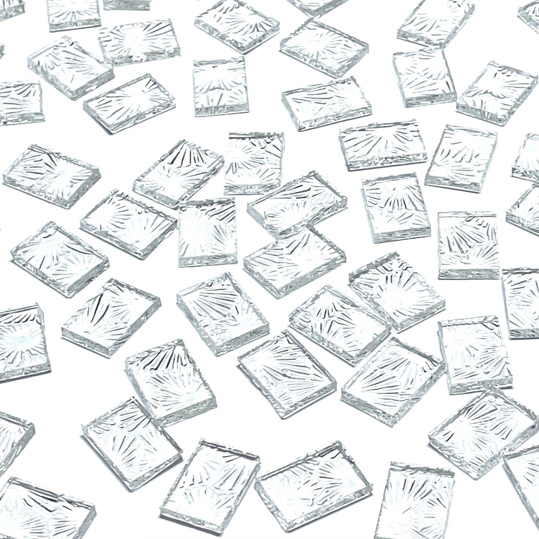 Clear Stained Glass Mosaic Tile Border Pieces Etsy