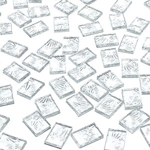 Clear Stained Glass Mosaic Tile Border Pieces