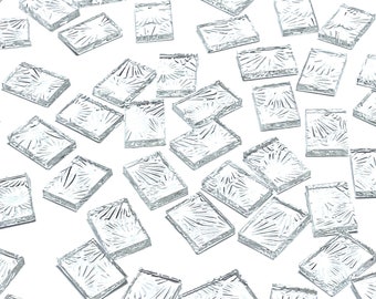 Clear Stained Glass Mosaic Tile Border Pieces