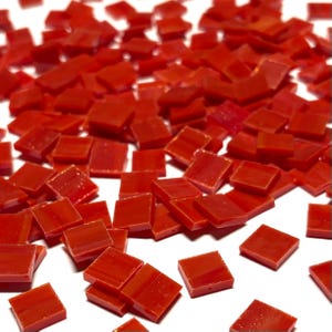 3/8&quot; Opaque Orange Stained Glass Mosaic Tiles