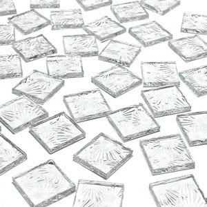 3/4&quot; Clear Stained Glass Mosaic Tiles