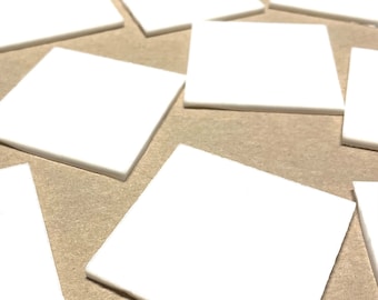 2” Opaque White Stained Glass Mosaic Tiles