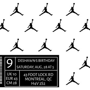 PRINT AT HOME | Birthday Party Invitation | Jordan&#39;s invitation | Birthday Party | 5X7 invitation