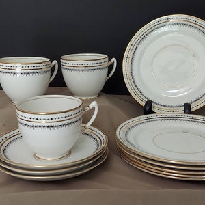 Three ROYAL ALBERT Tea Trios plus extra plates