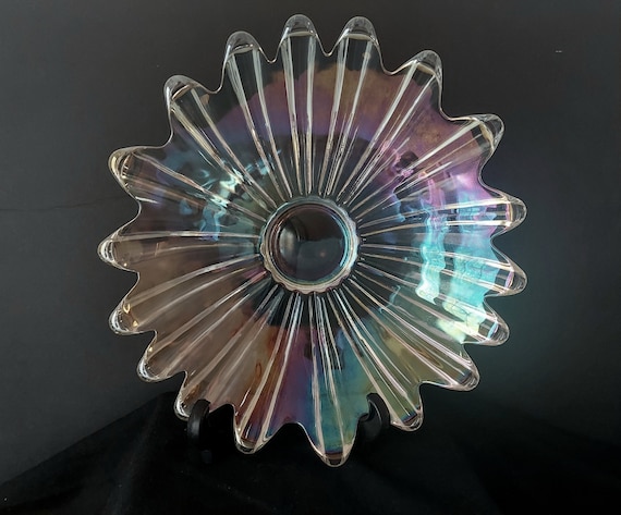 MCM "Celestial" FEDERAL Glass Starburst Bowl, 11"