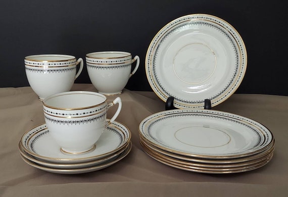 Three ROYAL ALBERT Tea Trios plus extra plates