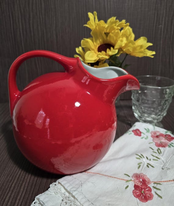 Antique SHENANGO Red Ball Pitcher, c.1920-40