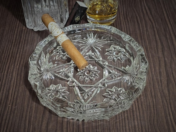 Cut-glass Look Cigar Ashtray