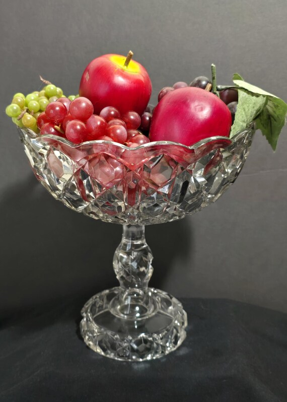 Tall Glass Centerpiece, 10" tall