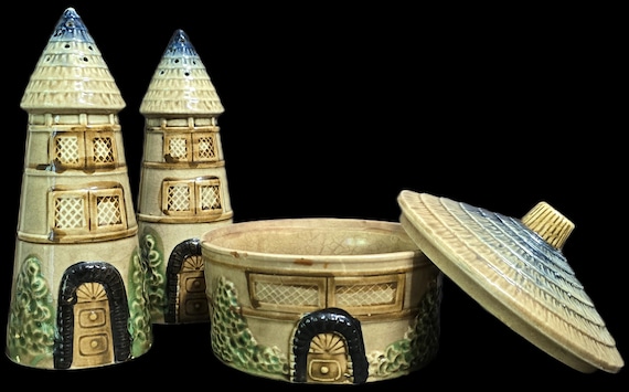 3-Piece Japanese Cottageware Collection, c. 1950s