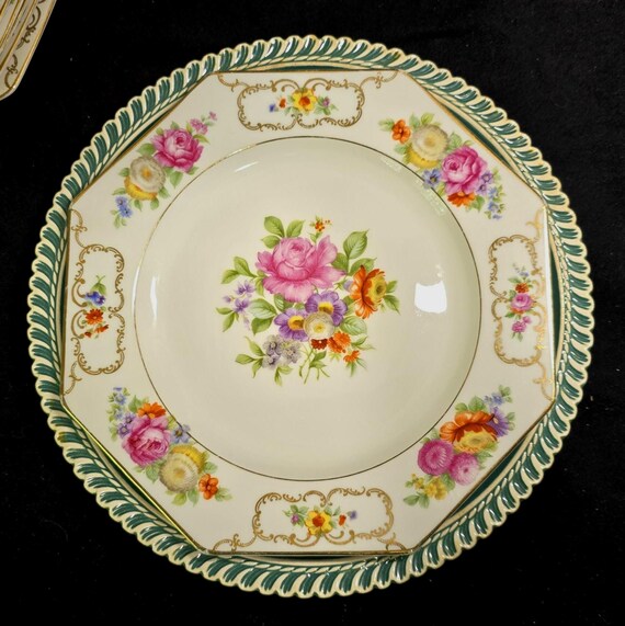 Antique ROSENTHAL Selb-Bavaria Octagonal Plates, c. 1926