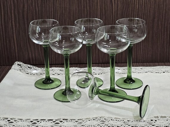Set of 6 Liquor Glasses, CRISTAL D'ARQUES, Emerald collection