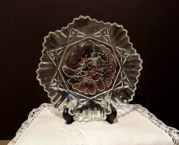 FEDERAL GLASS Vintage Fruit Bowl "Pioneer" Pattern