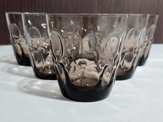 FOSTORIA Bar Glass Set of 6 DOF, Signed, c.1970s