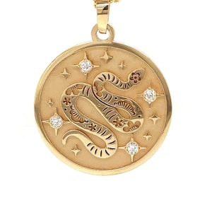 Year of The Snake (蛇) • LUNAR I • Diamond Lunar Zodiac Coin Pendant