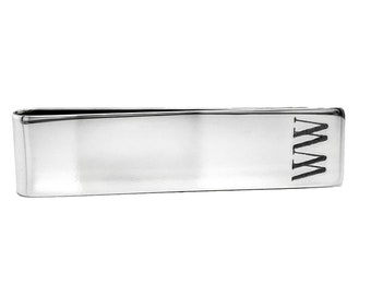 Long Sterling Silver Engravable Money Clip (Complimentary Engraving)