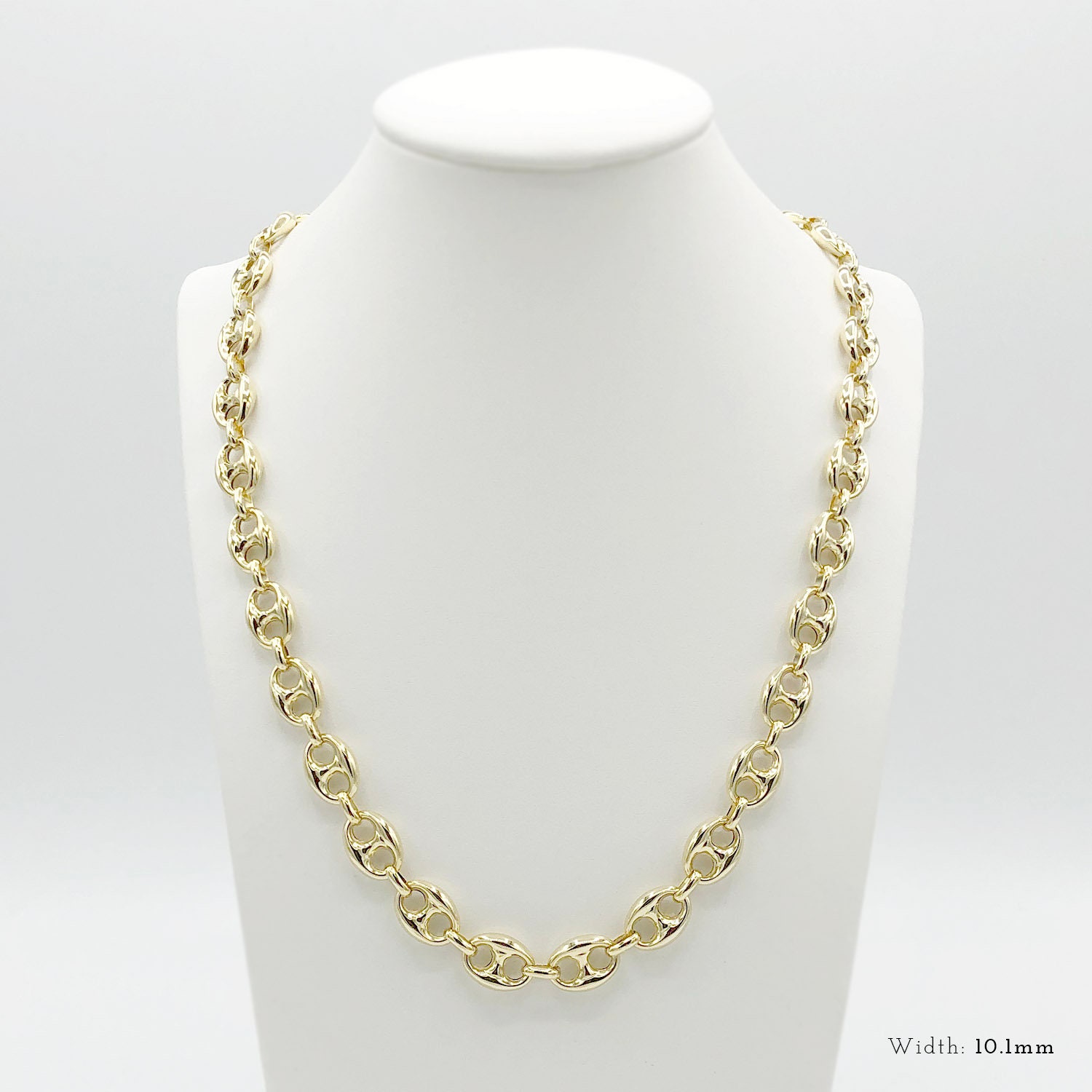 14K Gold Puffed Gucci Link Necklace Etsy