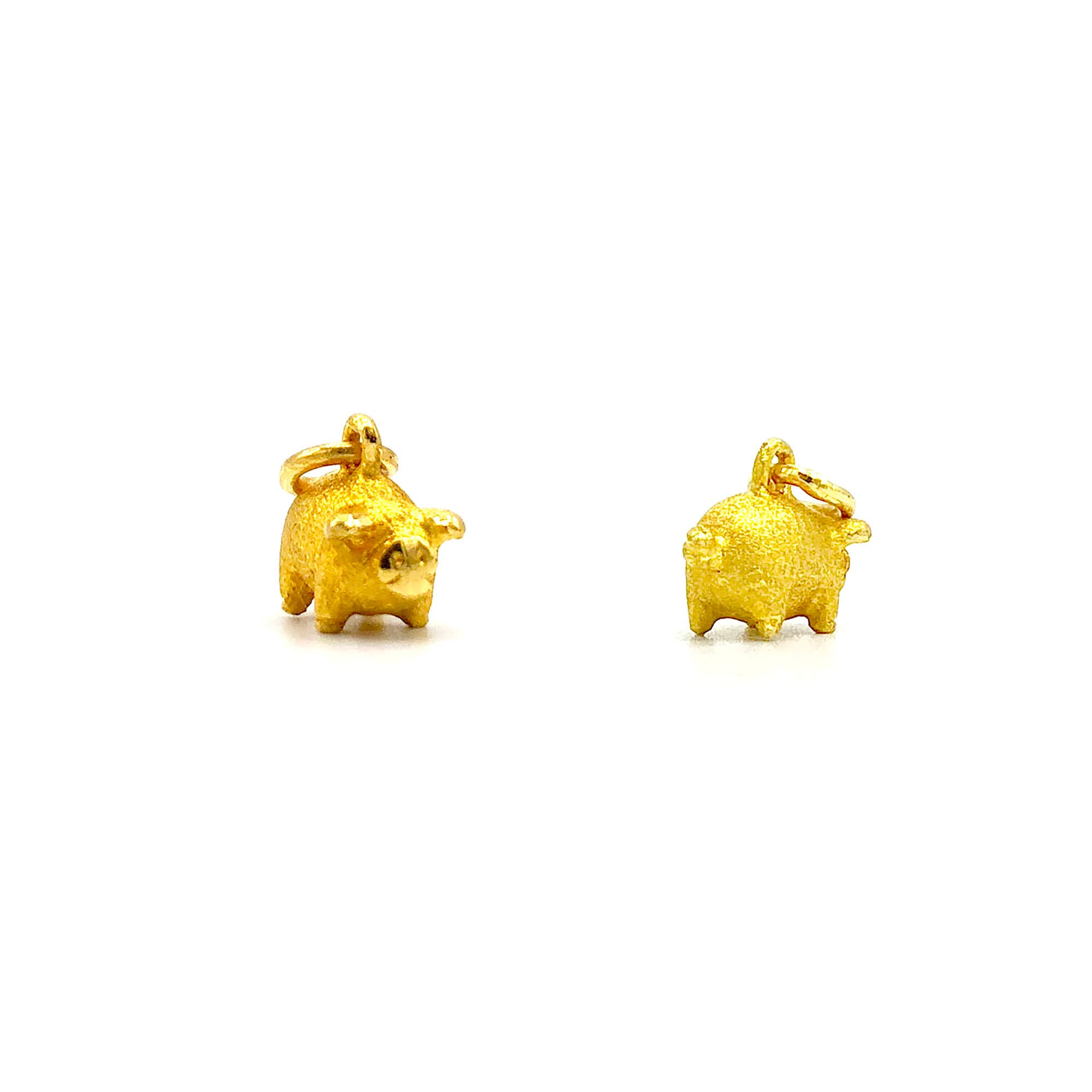 24K Solid Gold Korean 1st Birthday (돌) Pig Charm - Etsy
