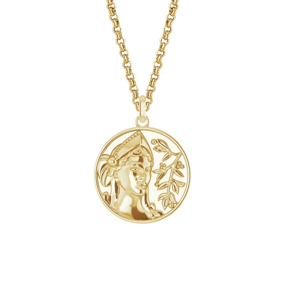 Athena Coin Necklace - Etsy