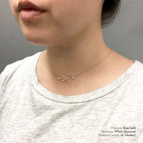 Libra Zodiac Constellation Necklace 