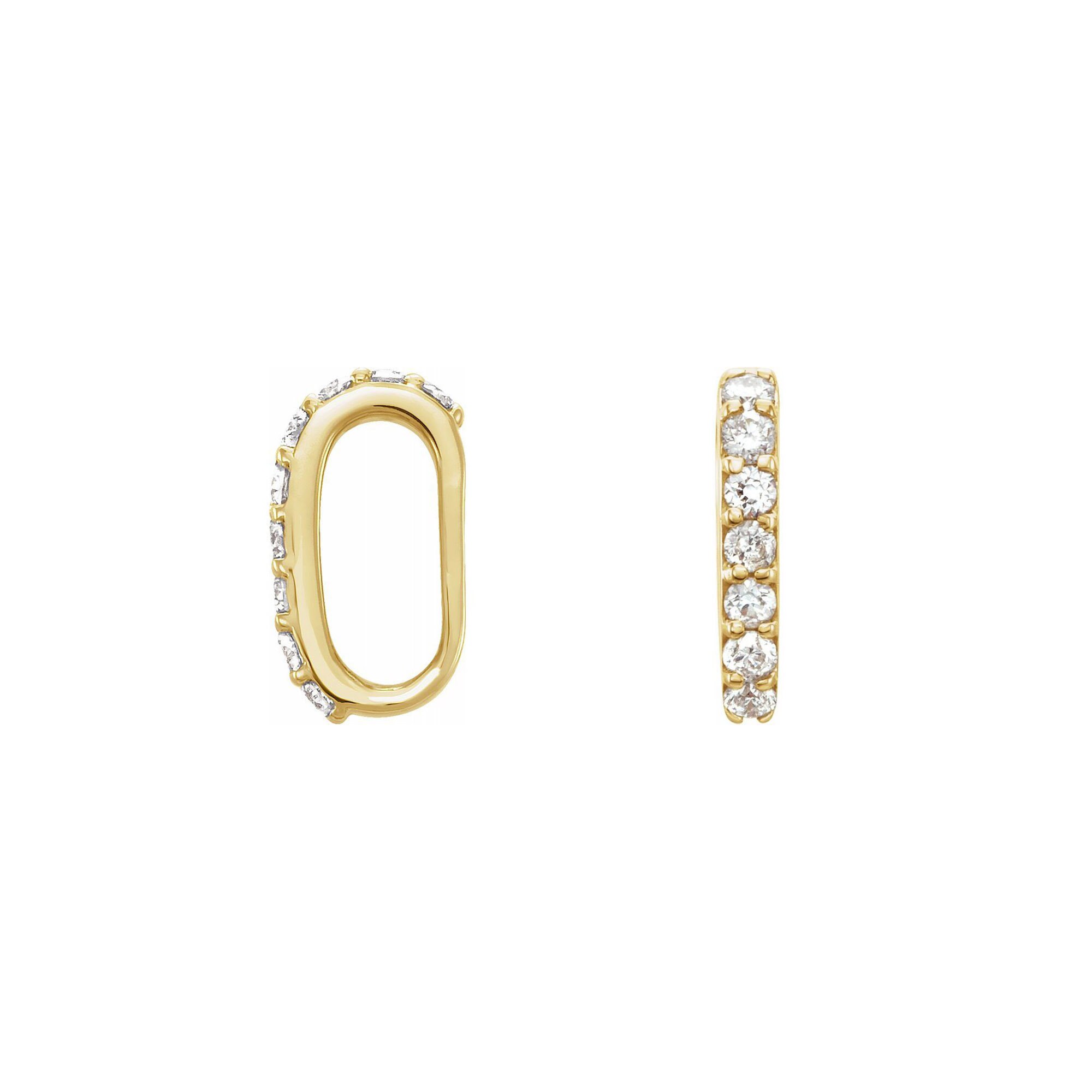 Elegant Oval Diamond Bail: Versatile Connector for Jewelry Making, Charms, and Pendant Accessories