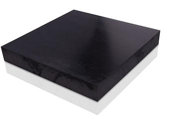 Delrin - Acetal Plastic Sheet 1.25” x 8" x 8" Thick Black Color