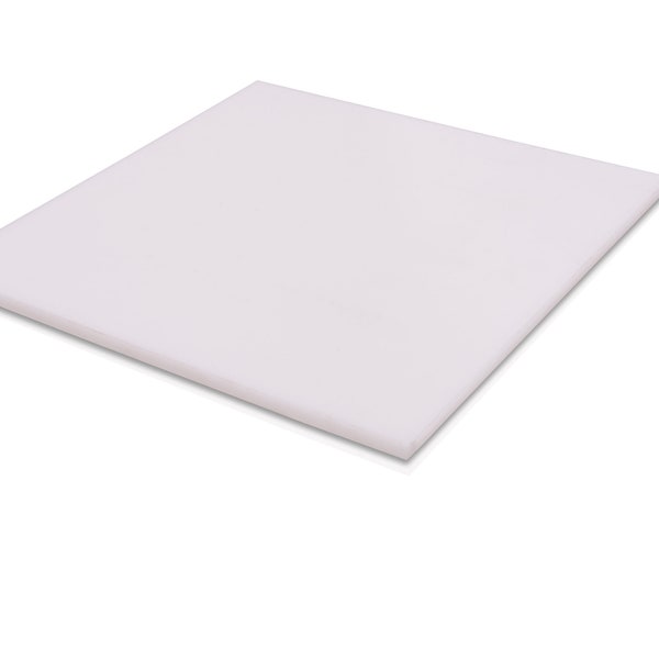 White Plastic (HDPE) Cutting Board 1/2" - .500" Thickness You Pick The Size