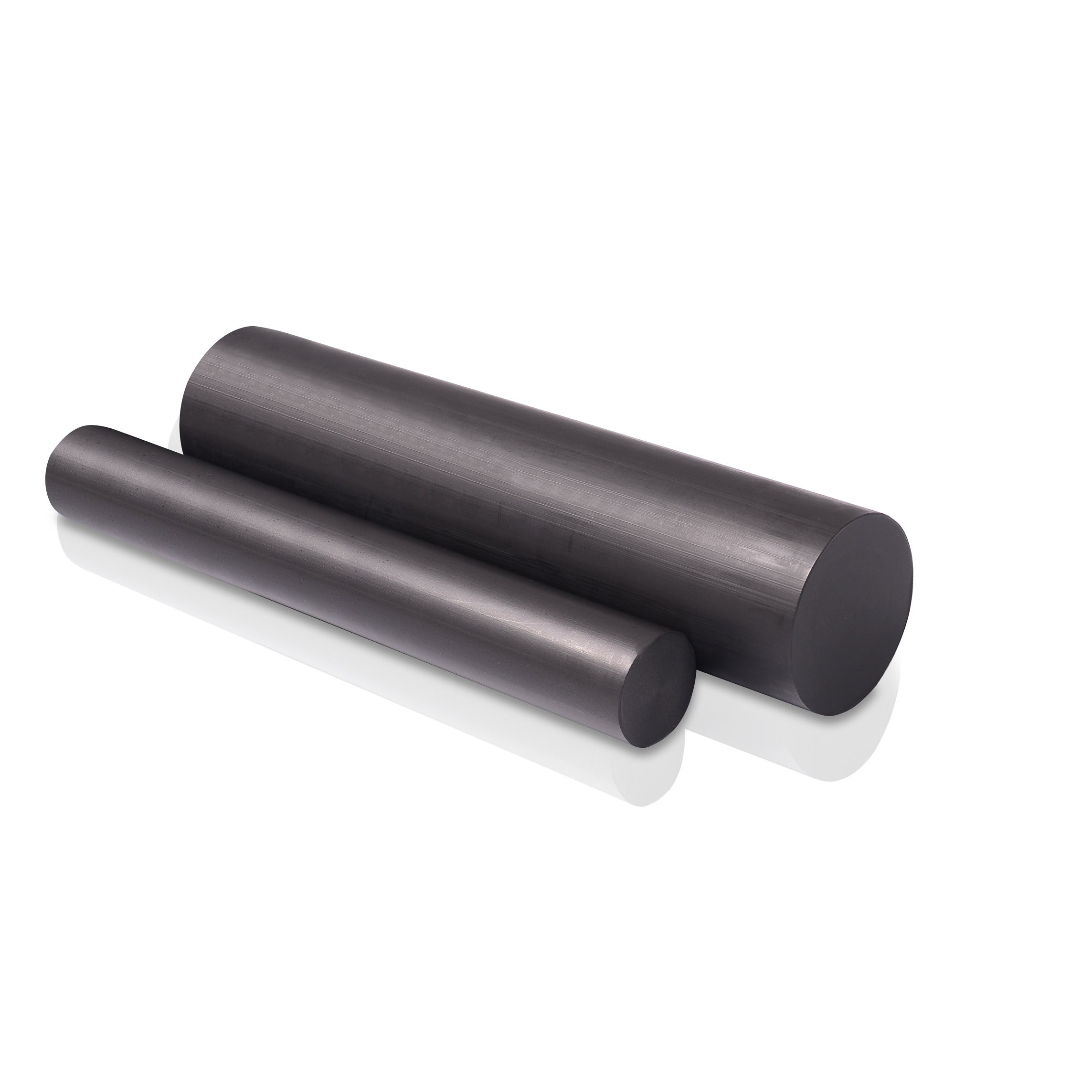 2 Pcs Delrin - Acetal Plastic Rod 1-1/4 Diameter x 12 Length - Black