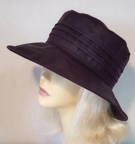Blackcurrant Wide Brimmed Martha Rain 