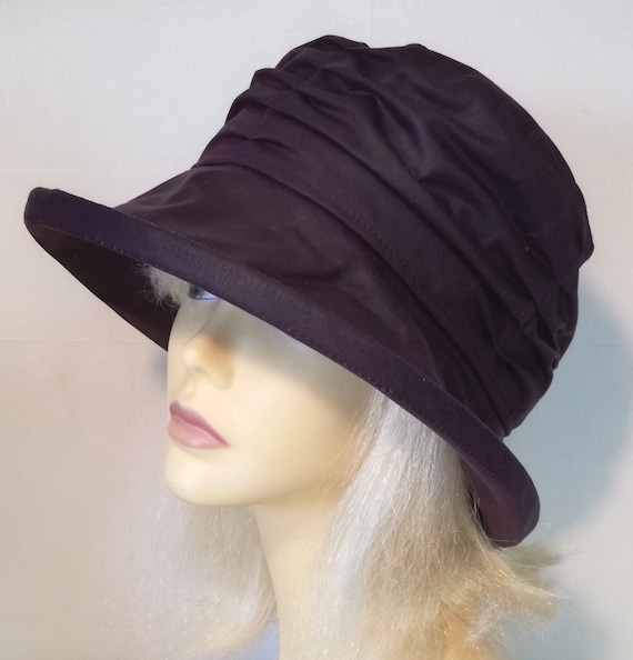 Purple Rain Hat for Ladies Blackcurrant Lizzie Ruched Etsy